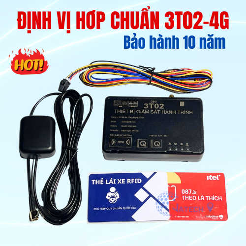 Thiết bị hợp chuẩn đăng kiểm GTVT 3T02 - 4G, Định vị ô tô